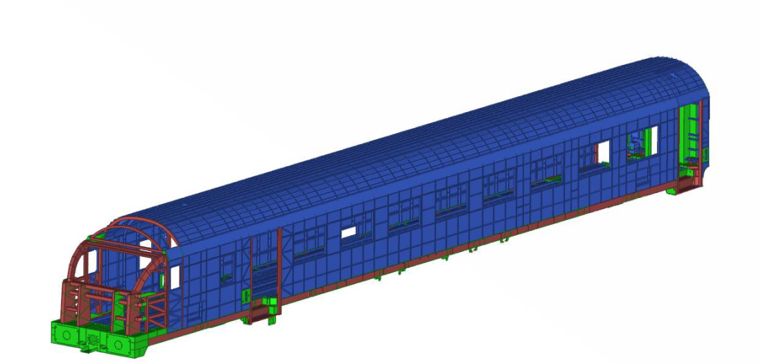 Finite-element model of the MÁV IC+ driving trailer
