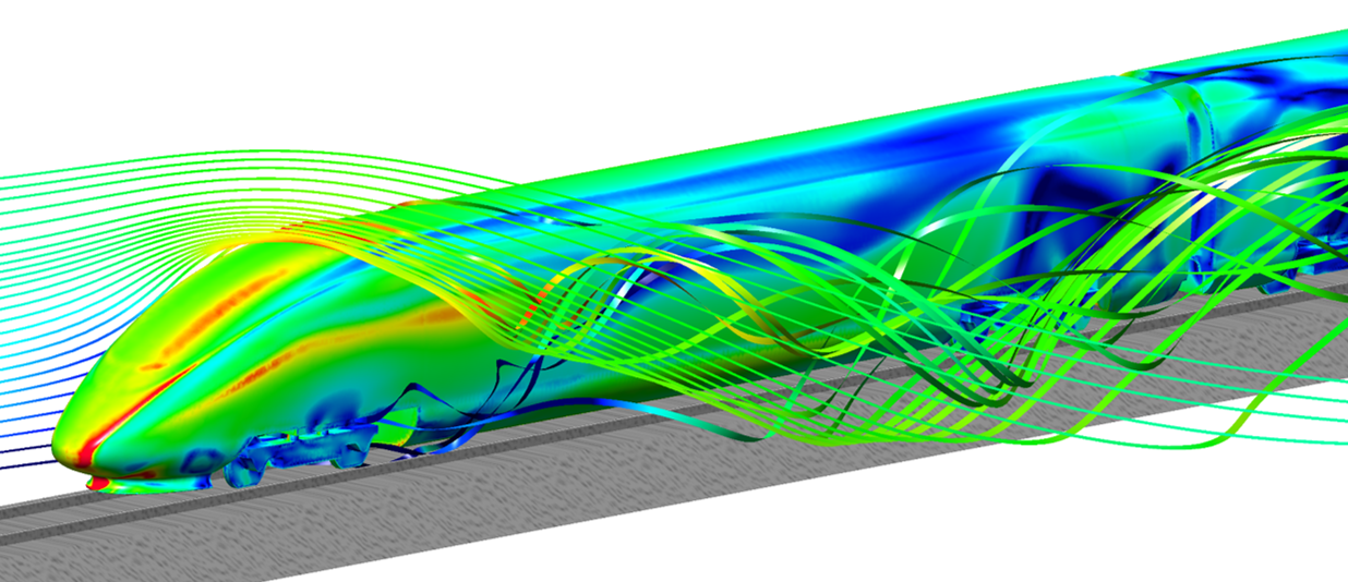 External aerodynamics CFD surface pressure result