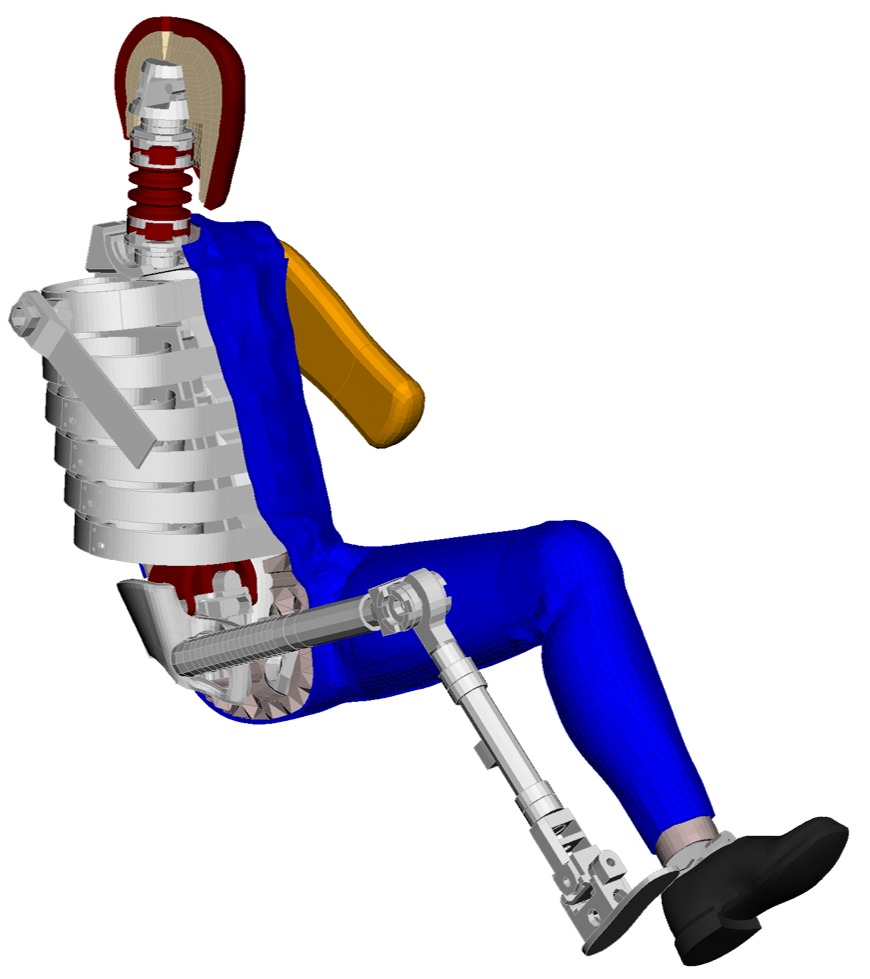 Deformation result of a crash simulation