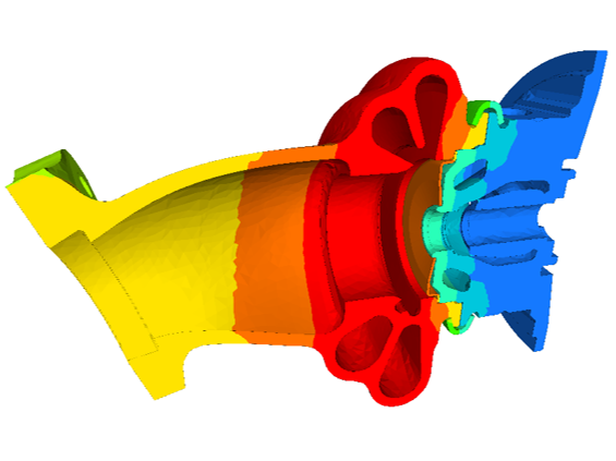 Structural stress result on a load-bearing frame