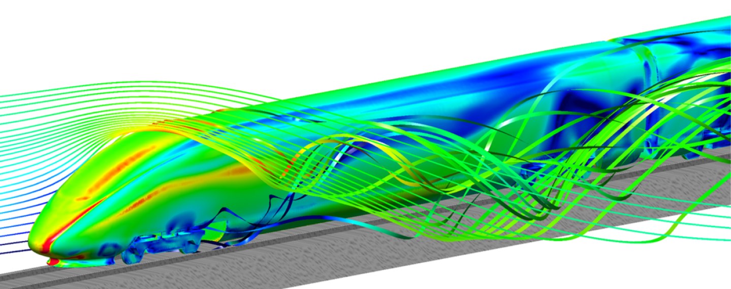 Aerodynamics CFD airflow visualization