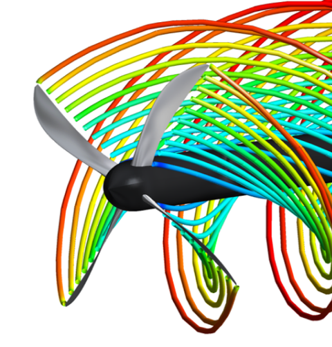 Aerodynamics CFD pressure render